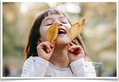 Girl with Leaves
